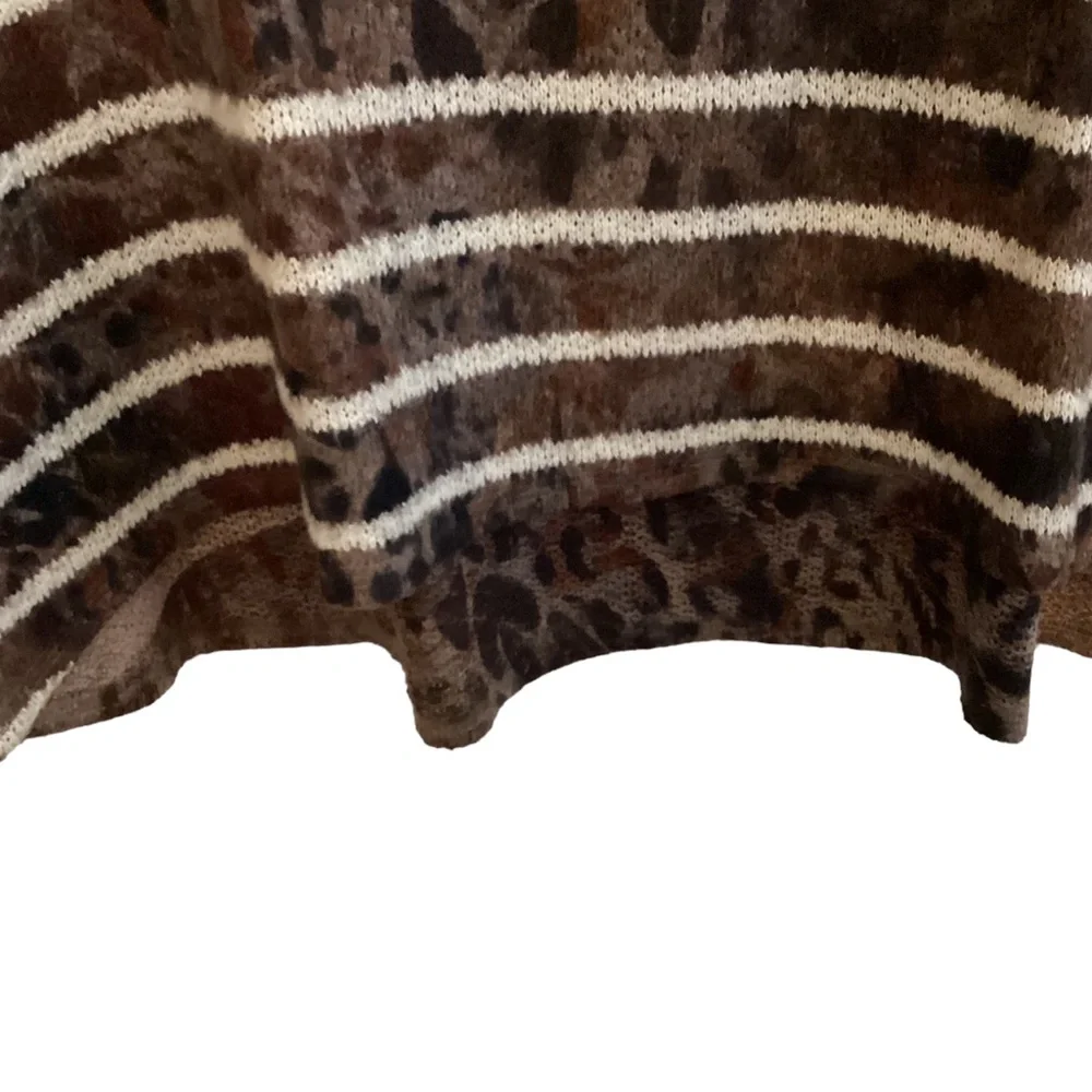 Nally&Millie pullover sweater in brown &cream stripes sizeS/M - Picture 5 of 8